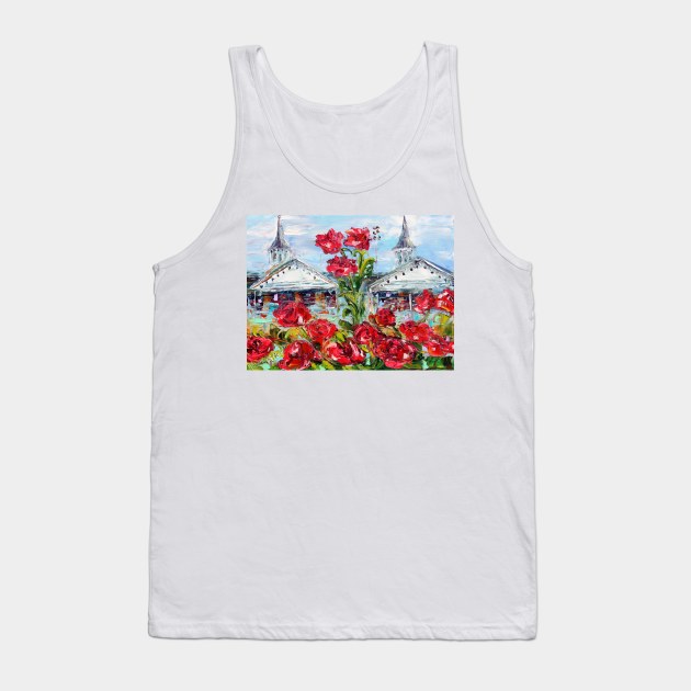 Kentucky Derby Churchill Downs Tank Top by Karensfineart